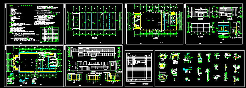某食堂建筑CAD施工设计平面图纸