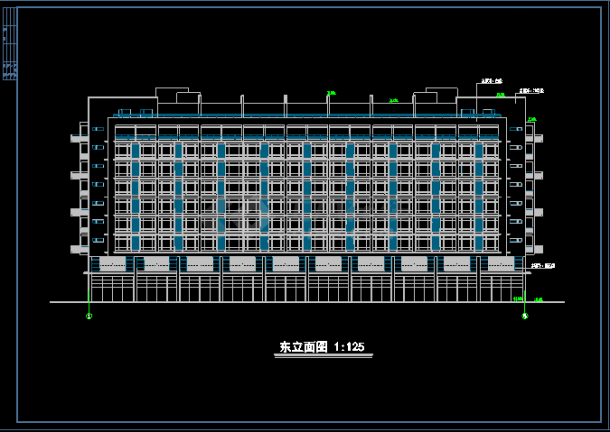 小高层单身公寓建筑施工设计CAD方案图-图二