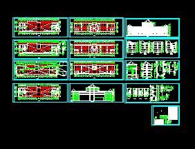 老式宾馆建筑施工cad设计方案图纸-图一