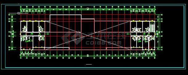 老式宾馆建筑施工cad设计方案图纸-图二