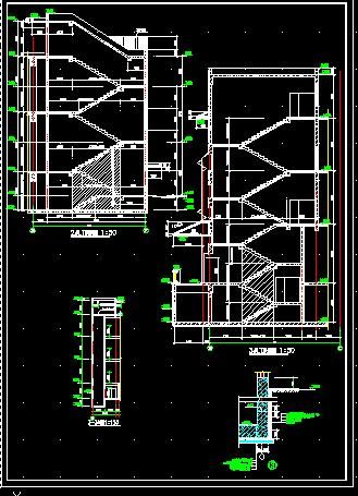 安达综合楼建筑施工cad设计方案图纸-图二