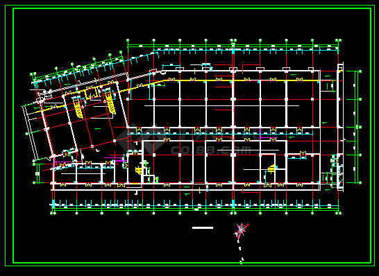 某大型地下商场全套建筑CAD设计详图-图二