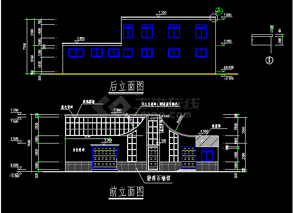 某市区垃圾中转站cad建筑施工图-图二