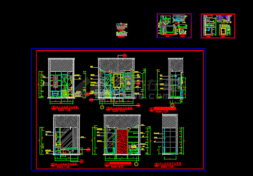 某地标准房卫生间立面设计CAD详图-图一