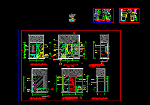 某地标准房卫生间立面设计CAD详图_图1