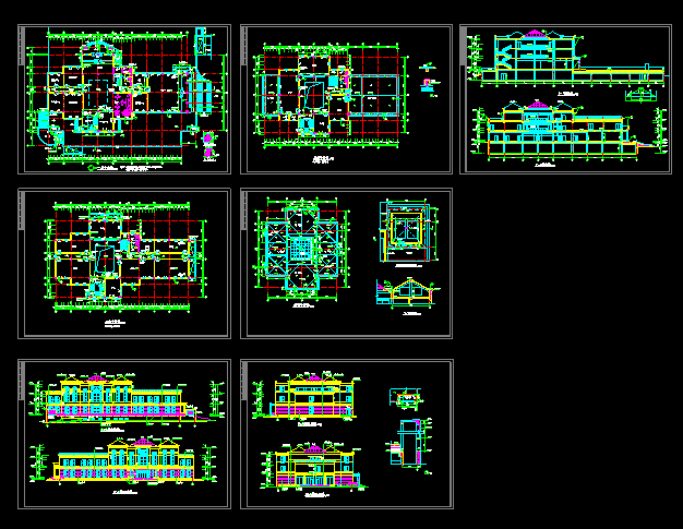 某小区会所建筑设计CAD全套施工图_图1