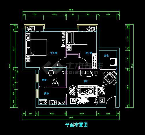 某公寓室内装修设计CAD详情全套图纸-图二