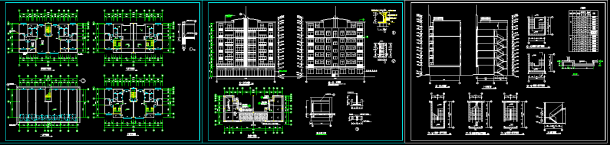 某多层住宅楼建筑CAD施工平面图纸-图一
