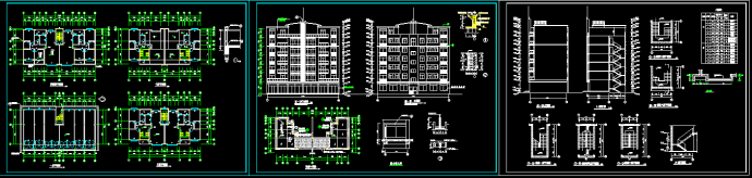 某多层住宅楼建筑CAD施工平面图纸_图1