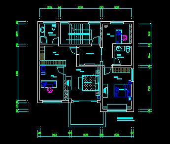 某别墅室内装修施工设计CAD详情图-图二