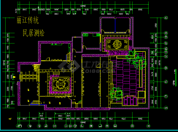 某市古建测绘CAD平立面设计施工图-图二