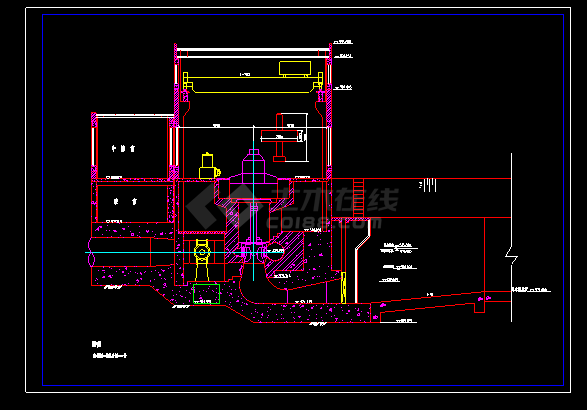 水力发电站厂房cad设计详细建筑图纸-图一
