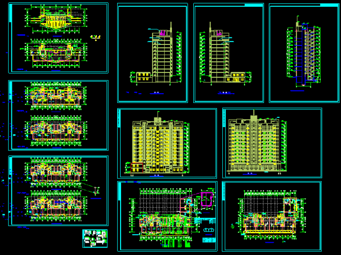 小高层住宅全套设计施工CAD建筑图纸_图1