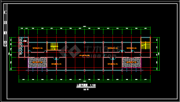 一套简单的汽车站建筑设计图纸(4)-图二