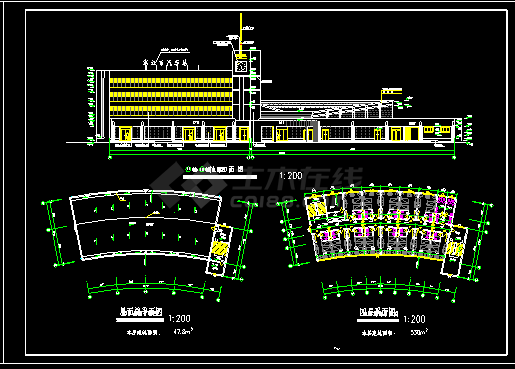 一套完整的汽车站建筑设计图纸(2)-图二