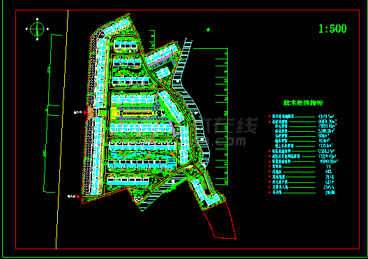 小区总平面设计施工CAD规划布置图-图一