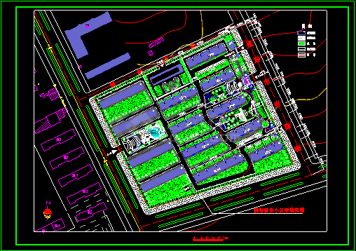 住宅小区规划设计施工CAD总平面图-图一