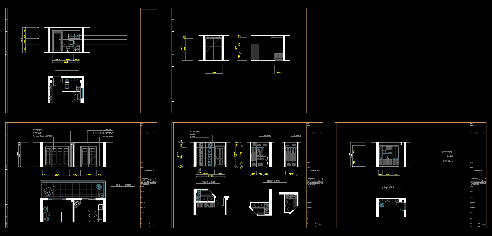 简约型家装施工装修CAD平面设计图纸