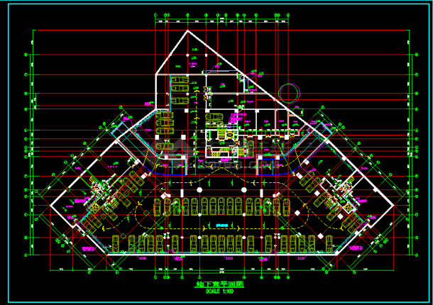 海丰广场建筑设计施工CAD平面图纸-图二
