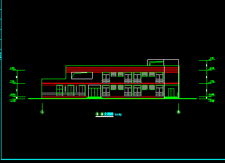 某市二层门诊楼建筑方案CAD设计施工平面图-图二