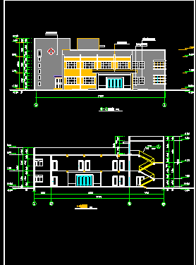 某市三层卫生院建筑方案设计CAD施工平面图-图二