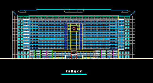 某市十二层医院建筑方案CAD施工设计图-图二
