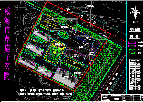 某医院方案设计医院CAD施工建筑总图-图二