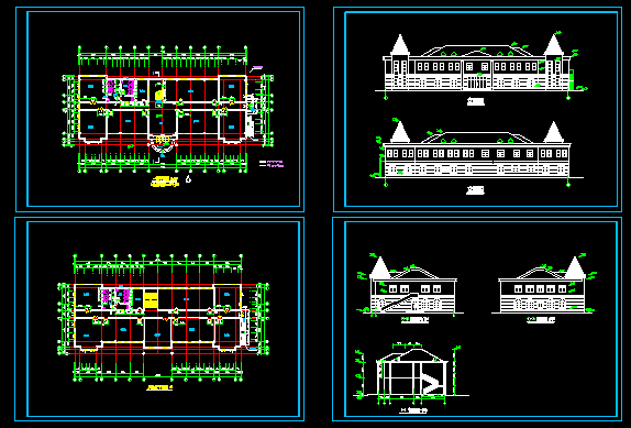 某医院二层实验楼建筑CAD设计施工方案图_图1