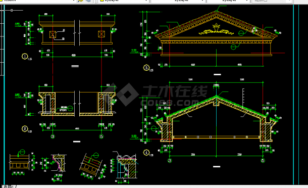 豪华餐厅建筑施工方案全套CAD图纸-图二