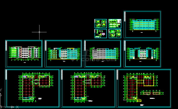 多层厂房建筑施工与设计全套CAD图纸-图一