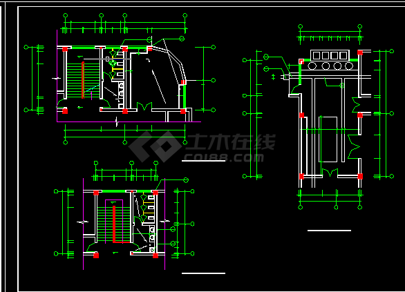 二层食堂建筑设计与施工方案全套CAD图纸-图二