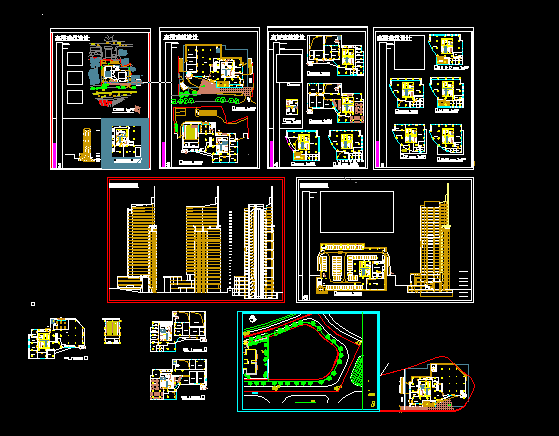 高层商业综合楼设计施工全套CAD图纸_图1