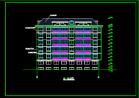 多层住宅楼设计施工CAD方案建筑图-图二