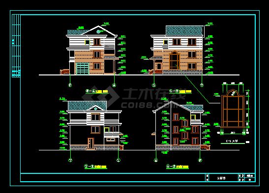 简单实用的新型农村住宅设计CAD详情图-图二