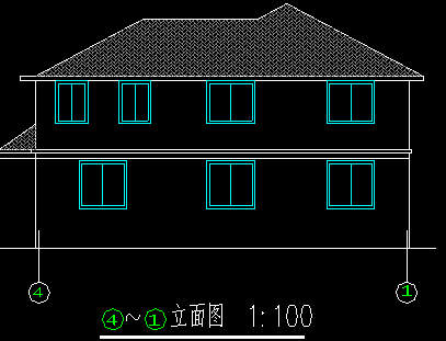 某地乡村别墅建筑设计cad施工方案-图二