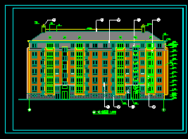 某小区六层住宅CAD建筑施工设计图-图二