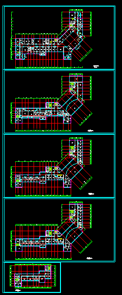 某医院主体四层综合楼CAD建筑方案平面图及效果图