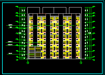 某医院家属区六层宿舍楼建筑CAD设计扩初图-图二