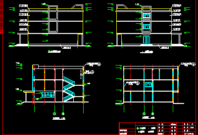 某医院三层病房楼建筑CAD设计施工扩初图-图二