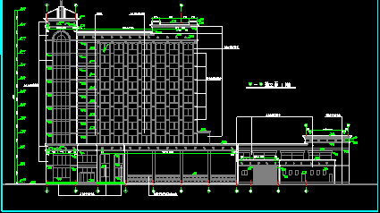 某银行大楼建筑CAD施工设计图纸-图二