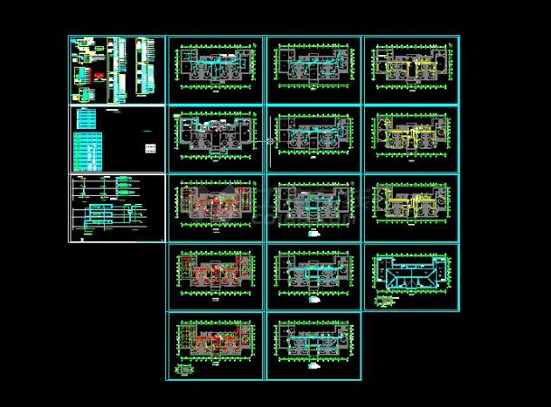 七套三层幼儿园建筑电气设计CAD图-图一