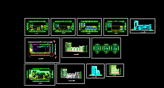 某小型酒店建筑方案设计全套CAD图纸_图1