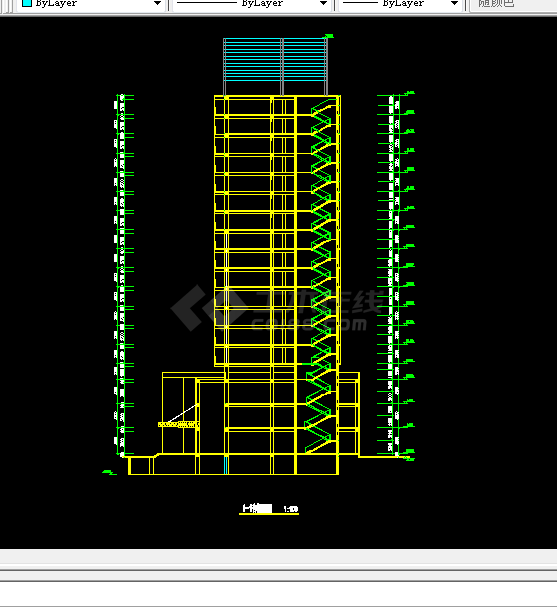某小型酒店建筑方案设计施工全套CAD图纸-图二