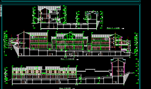大型商业街建筑设计方案全套CAD图纸-图二