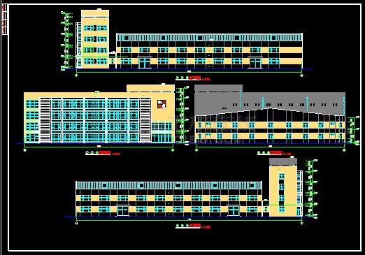 某厂区办公楼加厂房建筑方案cad设计全套图-图二