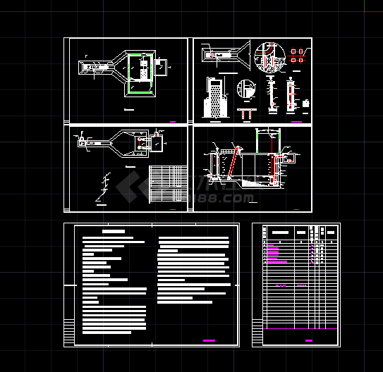 污水提升泵站全套工艺设计施工CAD图-图一