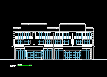 连排北b别墅施工设计CAD建筑图-图二