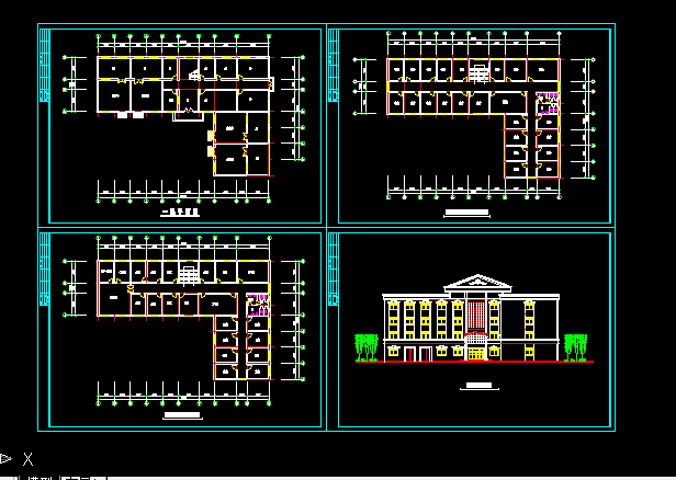 工厂厂房和办公楼建筑施工cad设计方案图纸