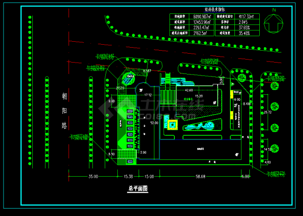 现代化6层全套办公楼CAD方案设计图纸-图二