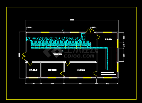某地区某小区中心高压电房设计CAD施工图纸-图一